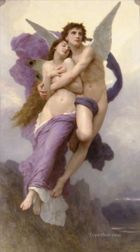 Classic Nude Painting - Le ravissement de Psyche angel William Adolphe Bouguereau nude